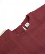 カディカバーオールエプロン/ヘリンボーンレッド