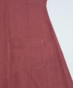 カディカバーオールエプロン/ヘリンボーンレッド