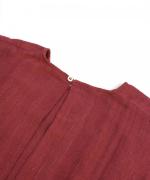 カディカバーオールエプロン/ヘリンボーンレッド