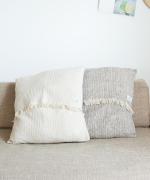 ガラ紡フリンジクッションカバー