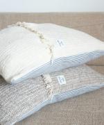 ガラ紡フリンジクッションカバー