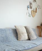 ガラ紡フリンジクッションカバー