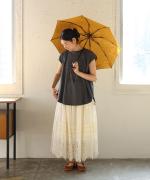 きつねのたすき/長日傘/麻無地キイロ