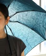 きつねのたすき/長日傘/麻無地ミドリ