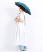 きつねのたすき/長日傘/麻無地ミドリ