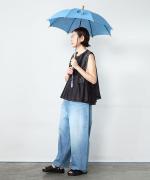 きつねのたすき/長日傘/麻無地水縹