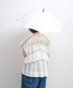 きつねのたすき/長日傘/麻無地白