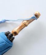 うさぎのたすき/折り畳み日傘/麻無地水縹