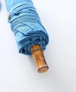 うさぎのたすき/折り畳み日傘/麻無地水縹