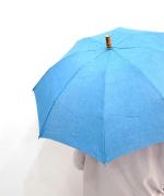 うさぎのたすき/折り畳み日傘/麻無地水縹