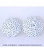 うさぎのたすき/折り畳み日傘/麻無地白