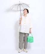 うさぎのたすき/折り畳み日傘/麻無地白