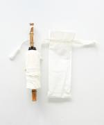 うさぎのたすき/折り畳み日傘/麻無地白