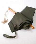 うさぎのたすき/折り畳み日傘/麻無地セージグリーン