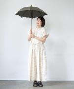 うさぎのたすき/折り畳み日傘/麻無地セージグリーン